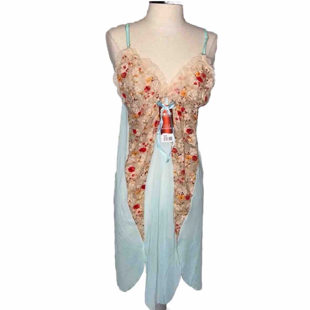NWT Elegant Fashion Mesh Lace Chemises Sexy  Babydoll Lingerie  Small